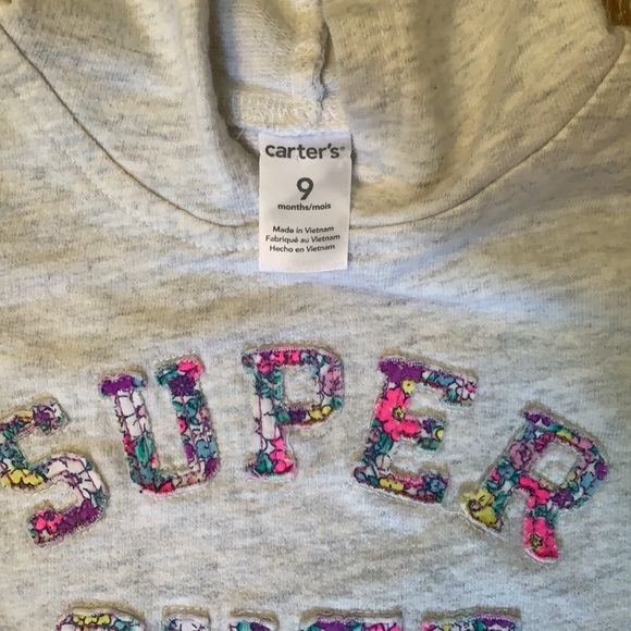Carter’s “Super Cute” Hoodie - Picture 3 of 3